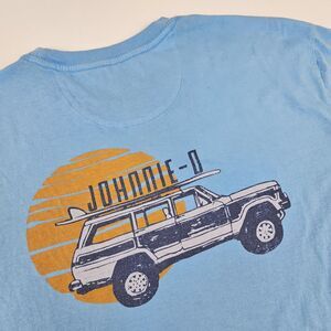 Johnnie-O T Shirt Mens Large Blue Surf Wagon Graphic Tee Short Sleeve